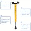 10 Lb Belt Car Belt Tension Tool Belt Gauge Tool Adjustable with L Shaped Pad, Motorcycle Belt Tension Tool Metal TL-1026-G