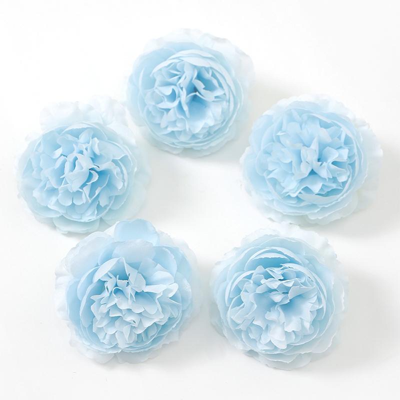 5/10Pcs 7.5cm Silk Peony Artificial Flowers Heads for Home Party Wedding Decor Accessories Garden Crafts Manual Christmas Wreath