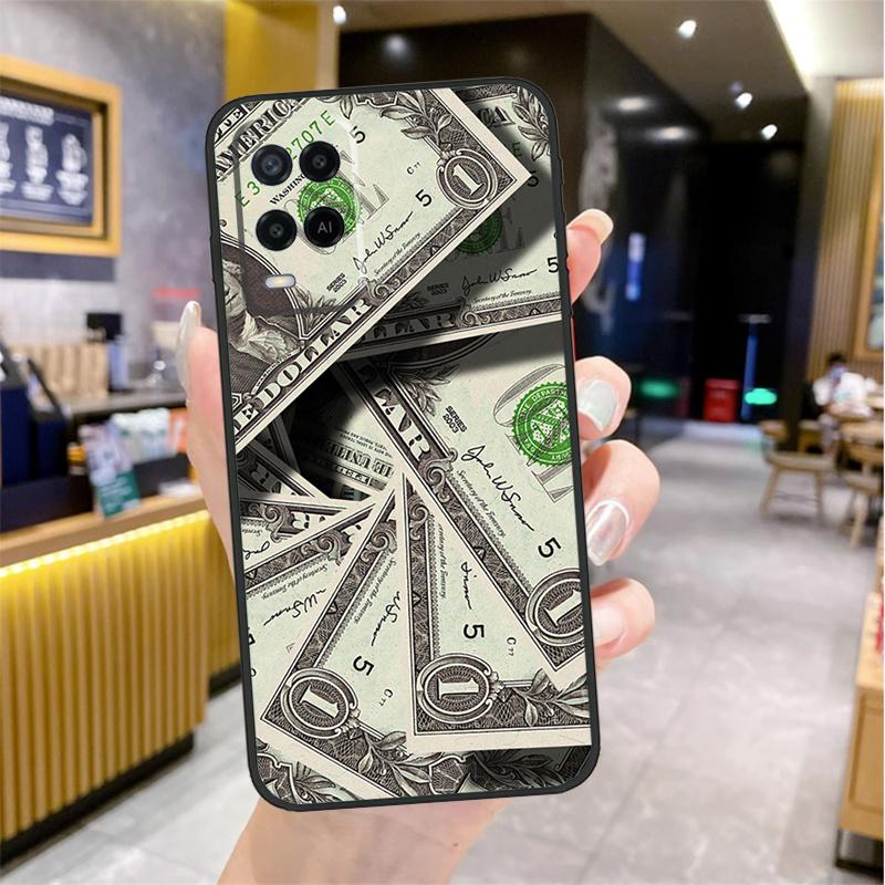 Banknote Dollar Cash Money Case For Oppo A80 A40 A60 A18 A38 A58 A78 A98 A96 A76 A16 A94 A74 A54 A15 A17 A57 A77 A5 Pro