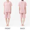 Gunze Short Length Sweat Quick Blue Pajamas, Acedron, Women's, Sleeve, 5/8 Pants, Absorbent, Drying,