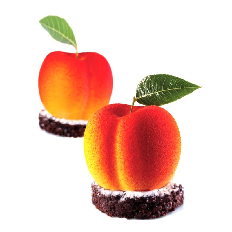 Silicone Cherry Mold 8 Holes Peach 3D Cake Moulds Mousse For Ice Creams Chocolates Pastry Bakeware Dessert Art Pan