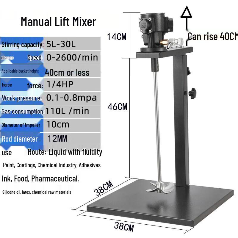 JPHZNB Pneumatic Paint and Coating Mixer