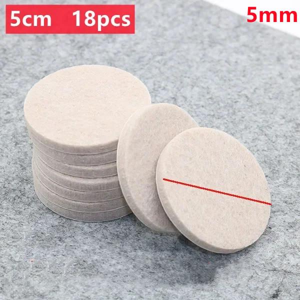 18-128 PCS Felt Chair Leg Pads 3/5mm Thick Floor Scratch Protector Mat Mute Non-slip Self Adhesive DIY Furniture Accessories