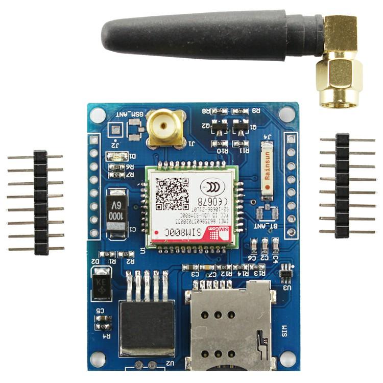 

SIM800C Development Board Quad-Band GSM/GPRS Module Supports Bluetooth/DTMF Replaces SIM900A 10*10*2 білий