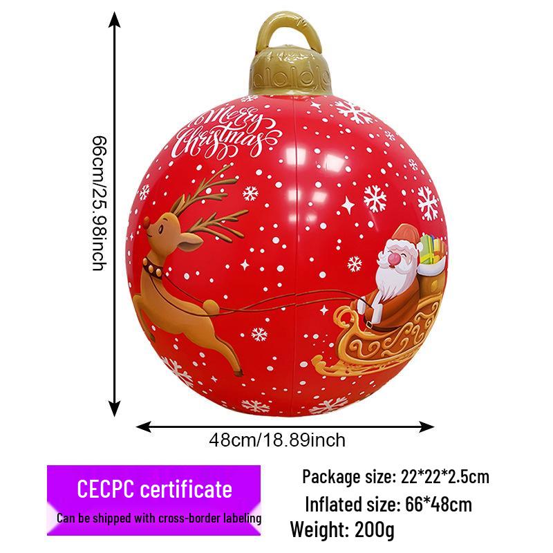 New Inflatable Christmas Ball for Outdoor Courtyard Decor and Party Decorations