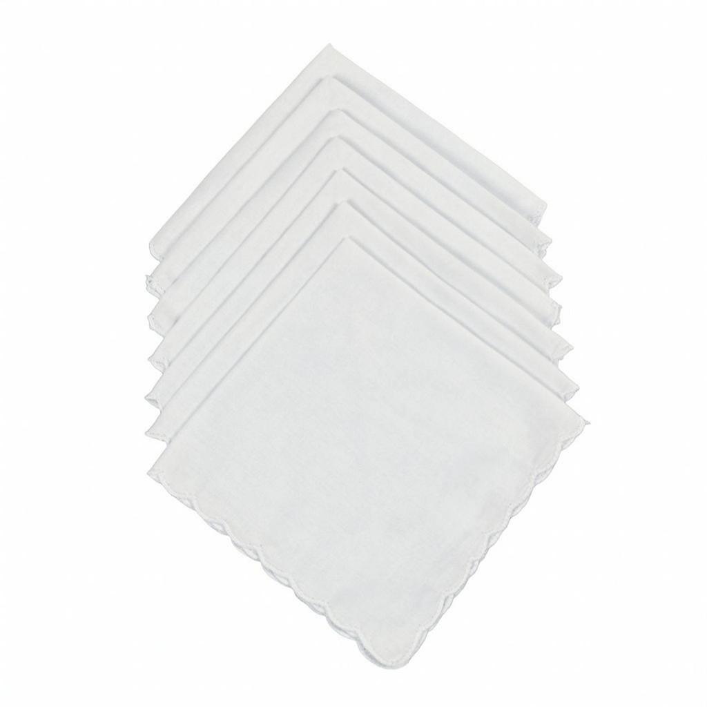 7 Pieces Reusable Cotton Hanky Breathable Handkerchiefs Soft for Quick Cleanups