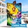 Custom Name Beach Towel Poke Eeveelutions Microfiber Beach Towel Super Soft & Absorbent for Bath, Beach, Travel  Bath Time Accessory, Fan gifts