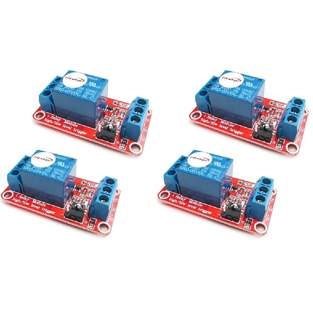 HiLetgo 2pcs 5V One Channel Relay Module Relay Switch with OPTO Isolation High Low Level Trigger