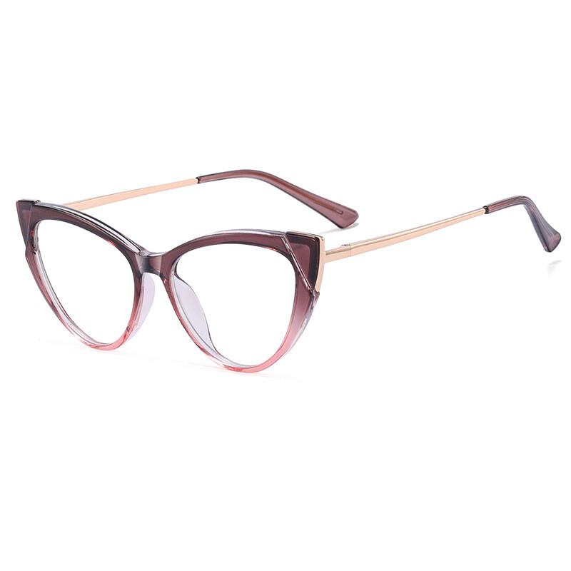 New Vintage Transparent Computer Reading Glasses Women's Eyeglass Frames TR90 Anti Blue Light Magnifying Glasses Presbyopia