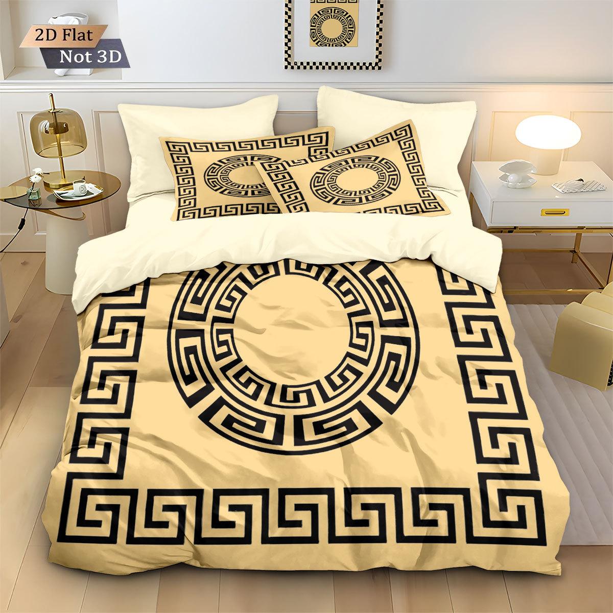 

Grinding Quilt Cover European Round Digital Printing Three-Piece Kit Bedding 135x200cm