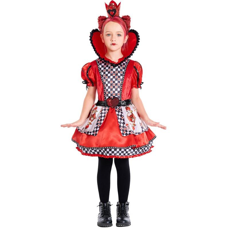 Halloween costume children's stage performance Queen of Hearts Alice in Wonderland Queen of Hearts tutu