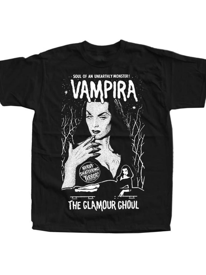 

Male and female vampire character themed clothing vampire horror themed printed Tshirt vampire logo 4XL
