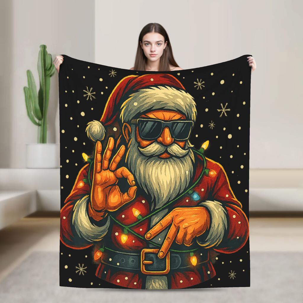 Super Soft Blanket Decorative Funny 67 Six Seven Meme Ice Cream Throw Blanket  Flannel Bedspread For Couch Chair Sofa Bed Cover