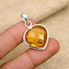 Entzückender Honigtopas-Edelstein, handgefertigter Anhänger aus 925er Sterlingsilber für Damen
