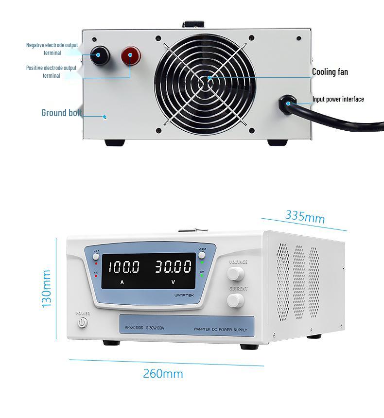 Gucesh KPS6020D 60V 20A Adjustable DC Power Supply for Labs and Battery Charging