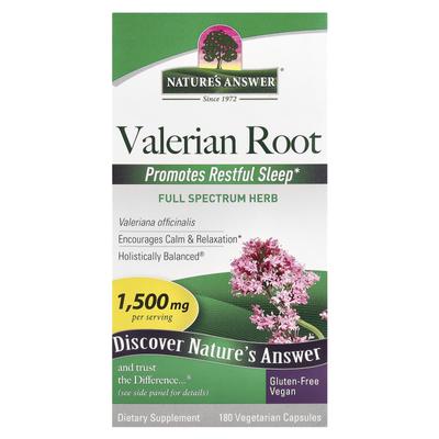 Nature's Answer, Valerian Root, 1,500 Mg, 180 Veggie Capsules (500 Mg Per Capsule)