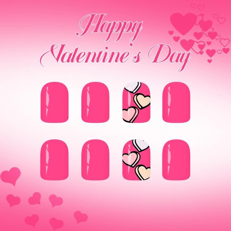 24Pcs Fashionable Press On Nail with Artistic Detail Quick Wear False Nail Modern Women Multiple Occasions