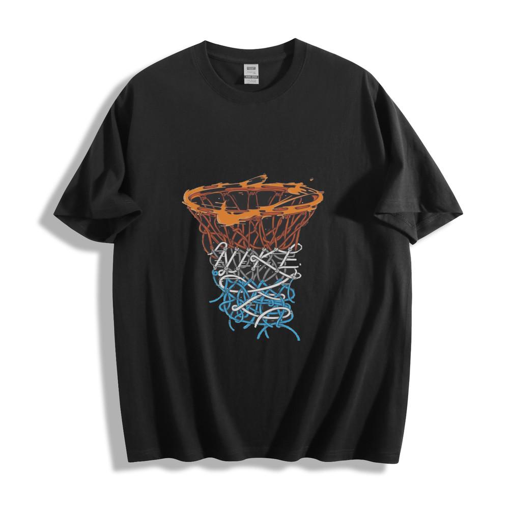 Basketball Hoop T-Shirt - Vibrant Net Explosion Design Unisex Tee