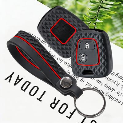 Coque de protection en silicone pour clé de voiture à 2 boutons, compatible avec Peugeot 106, 107, 206, 207, 307, Citroën C1, C2, C3, C4, XSARA, PICASSO et Toyota AYGO