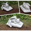 Resin Butterfly Angel Dog Sculpture Home Cute Pet Dog Memorial Statue for Outdoor Yard Spring Decor Garden Art Decoration