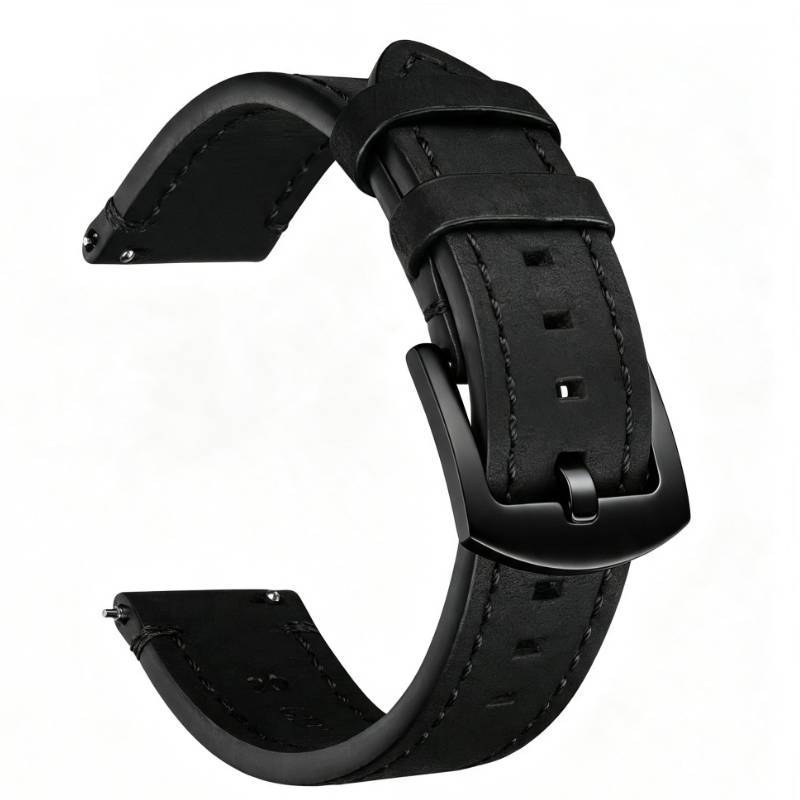 Cinturino in Pelle per Orologio Con Rilascio Rapido Design Monocolore Per Orologi Stile Arte Vintage