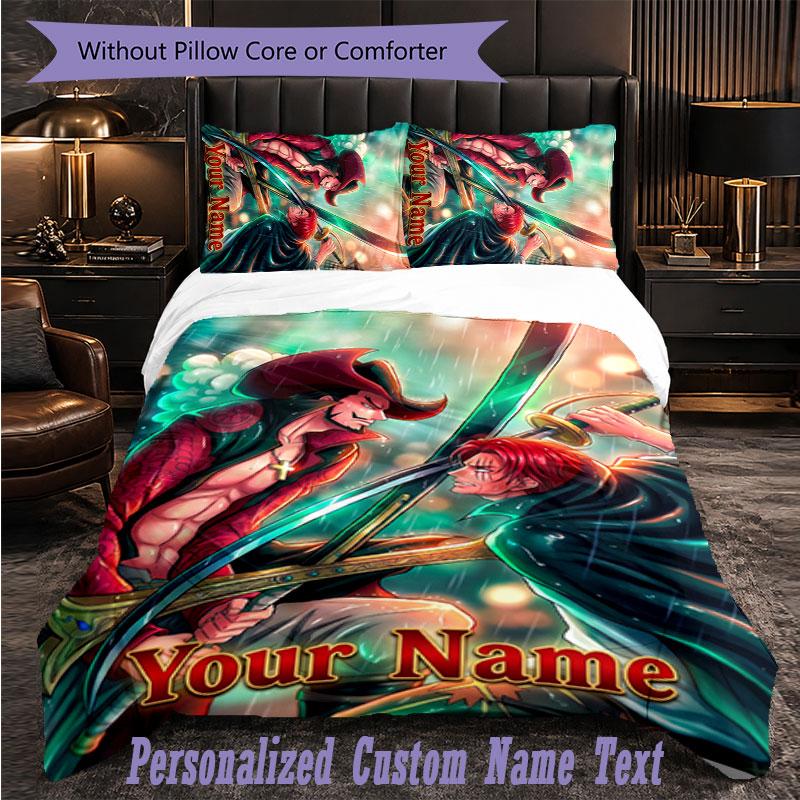 Personalized 3Pcs Bedding SetOne Piece Custom Text Duvet Cover Pillowcase Set Bedroom Gift