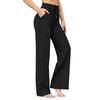 Hose mit weitem Bein für Damen, Yogahose, hohe Taille, Jogginghose mit Taschen, Stretchhose, bequeme Workout-Sport-Jogginghose
