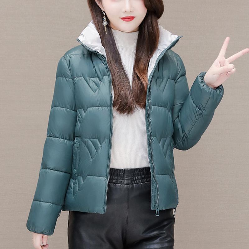 

DAFIFY Женская мода Повседневные Осенне-зимние Однотонные с принтом Куртки и Пальто Пуховики XXXL морской синий