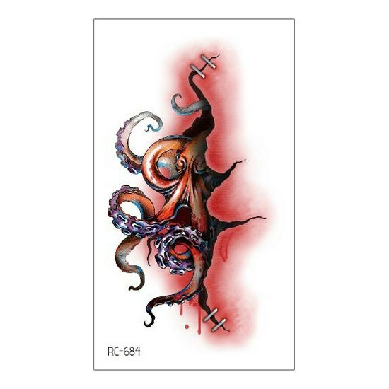 Adesivi Tatuaggio Impermeabili Horror Halloween: Modelli Realistici di Ferite, Macchie di Sangue e Cicatrici