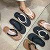 Foot Fashion Flip-flops Women's Non-slip Cool Slippers 2025 New Flat Bottom Seaside Beach Outer Wear Summer Internet Celebrity Clip