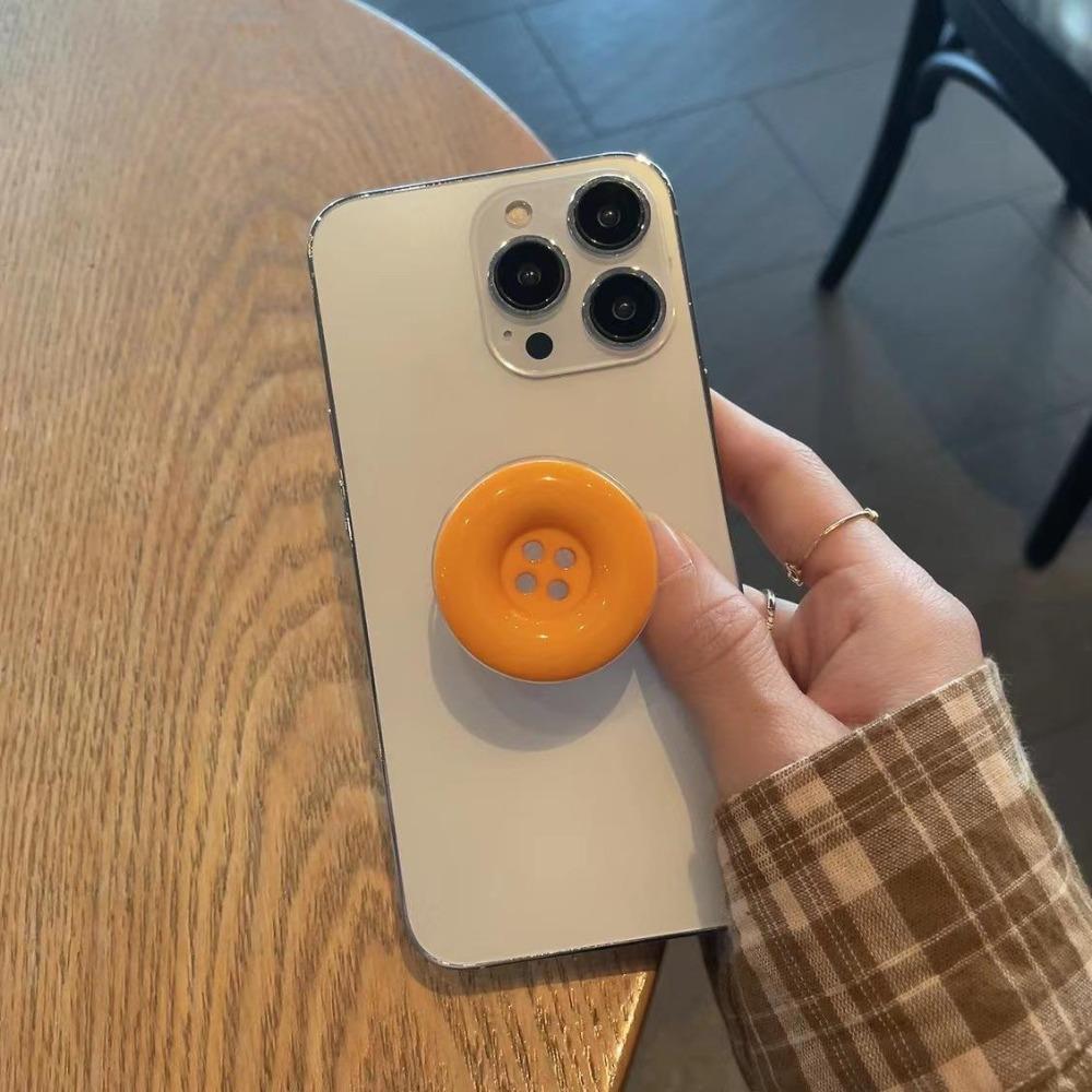 Cute Simulated Button Phone Stand 3D Candy Buttons Phone Grip Adhesive Retractable Phone Stand