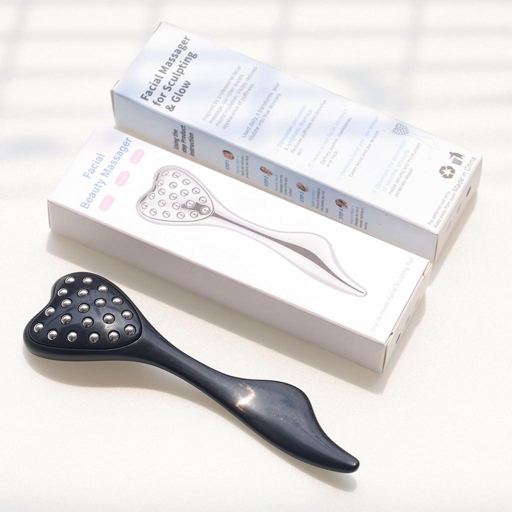 2Pcs Women Face Massage Tool Mermaid Facial Gua Sha Massager - Skin Care Roller Applicator for Face Spa & Product Absorption
