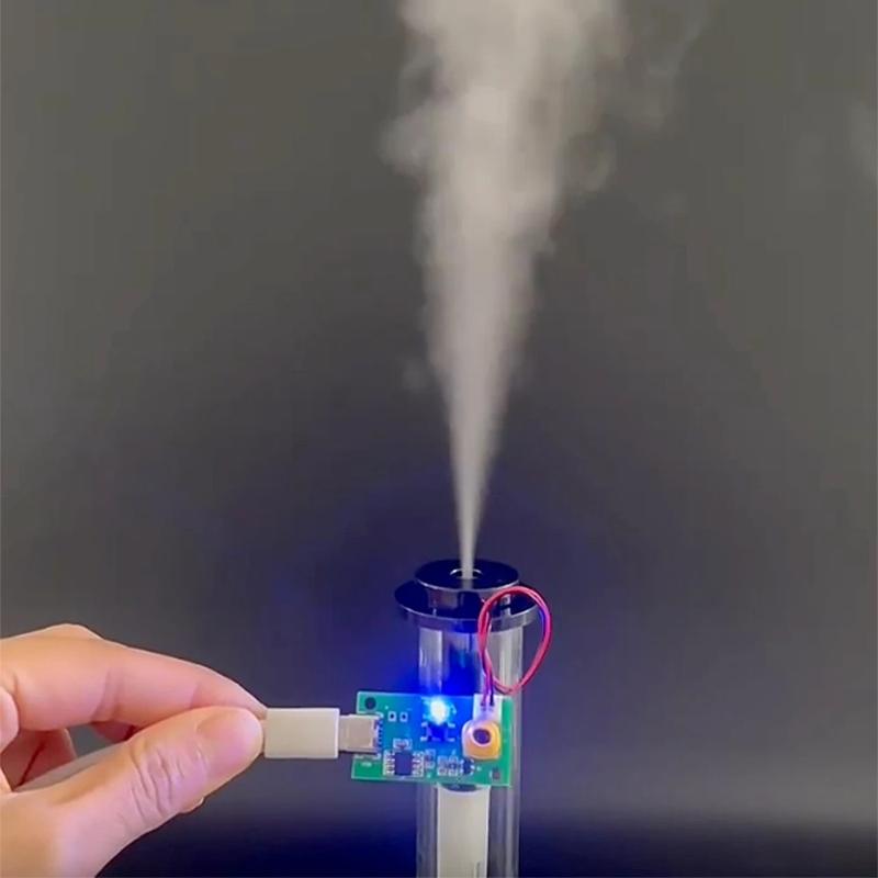 Three Gear Adjustable Fog Volume Single Spray Humidifier Module Ultrasonic Atomization Control Board Type C Interface Dc 5V