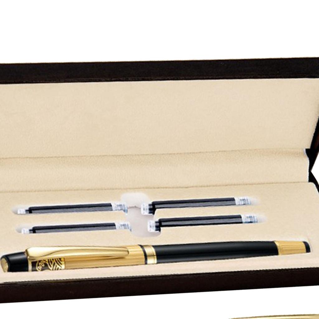 Pluma Estilográfica Escarchada con Cartucho de Tinta Agarre Cómodo Set de Lápices Estilográficos para Estudiante Oficina