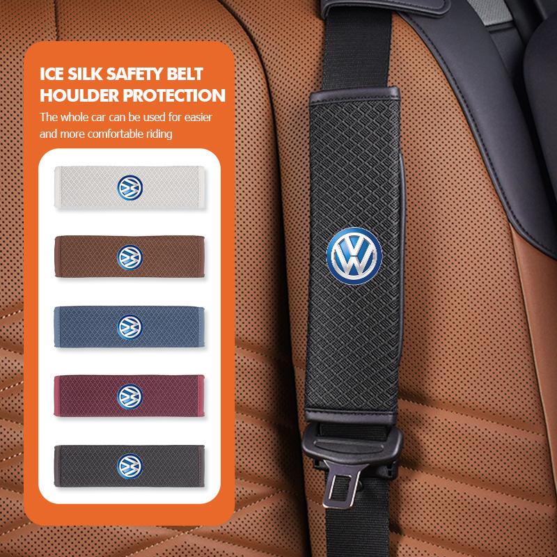 Ice Silk Car Seat Belt Pad Safety Strap Shoulder Cover PI38 Soft Mat For Volkswagen VW Scirocco Jetta Beetle Golf 4 5 6 Passat Polo