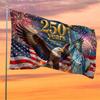 1pc Multi-Size American 250Th Anniversary Flag 1776-2026 Eagle Emblem Patriotic Banner, Stars And Stripes Courtyard Porch Decorative Flag, Independenc