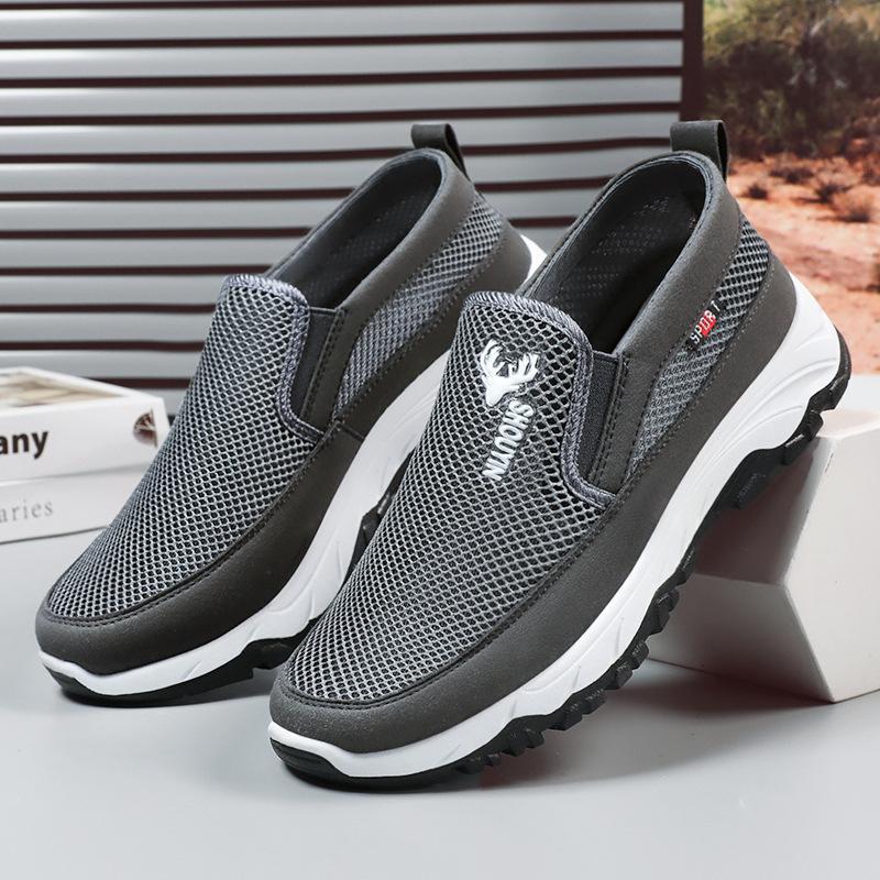 Mesh atmungsaktive Schuhe Herren Sommer dünn hohl lässig Fly-Woven Mesh leichte Sportschuhe Stoffschuhe