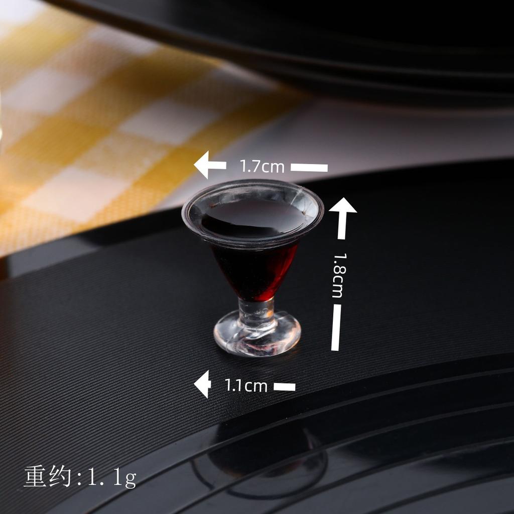 Simulation Red Wine Glass Coffee Cocktail Champagne Model Mini Miniature Food Ornaments 10pc/lot