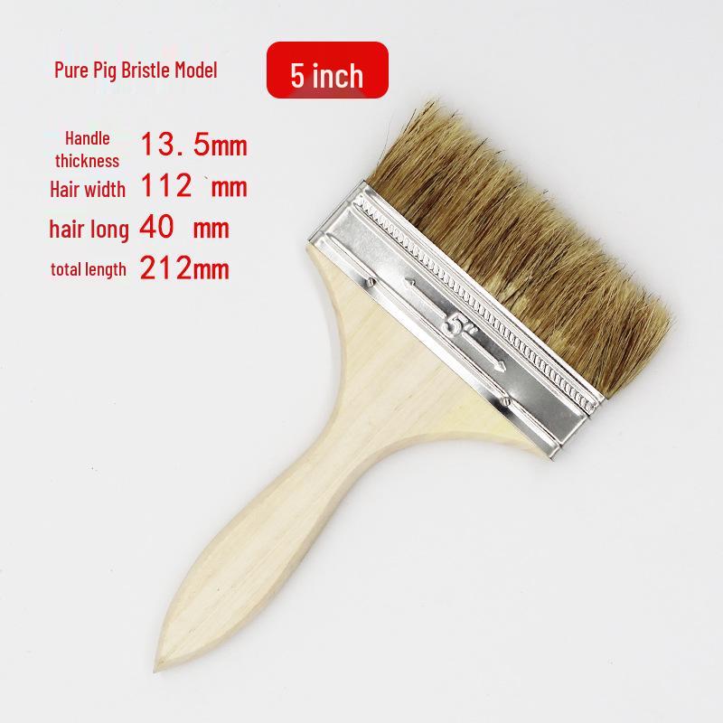 Wood Handle Bristle Brushes: Cleaning, Industrial, Barbecue & Thickened Hog Bristle Options