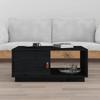 Day and Night - Day and Night Solid Black Pine Wood Coffee Table 80x50x35.5 Cm
