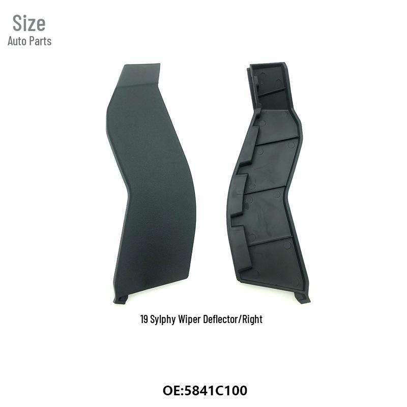 The 5841C200 is a windshield corner trim and wiper deflector suitable for the Nissan Sylphy. Left L