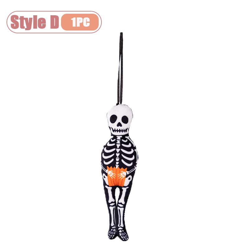1-10PCS Halloween Hanging Decor Set Pumpkin Ghost Black Cat Skeleton Design for Home Wall Indoor Party Holiday Festival Decor