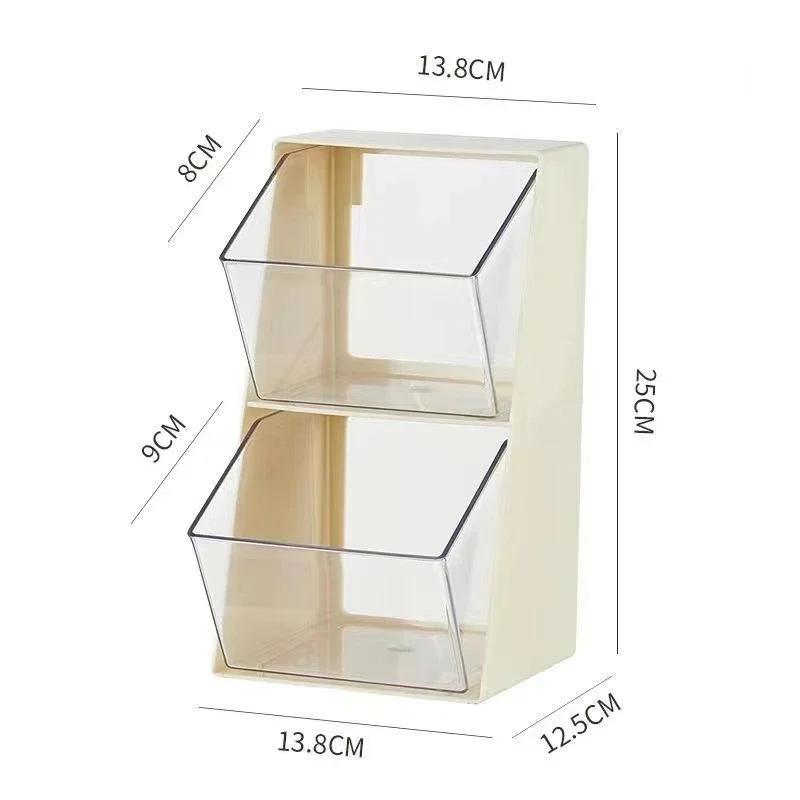 Tea Bag Storage Box Office Capsule Coffee Instant Milk Tea Finishing Shelf Transparent Acrylic Desktop Sundries Organizer Box