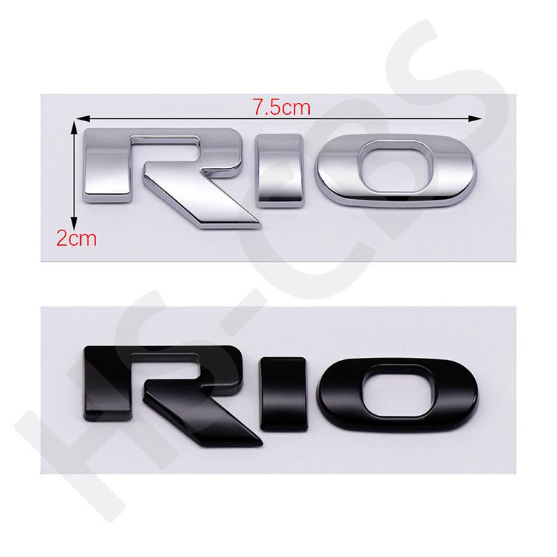 1 Pezzo Adesivo Auto 3D in ABS RIO Emblema Logo Bagagliaio Posteriore Decalcomania Auto Decorazione Carrozzeria Distintivo Decorazione Accessori