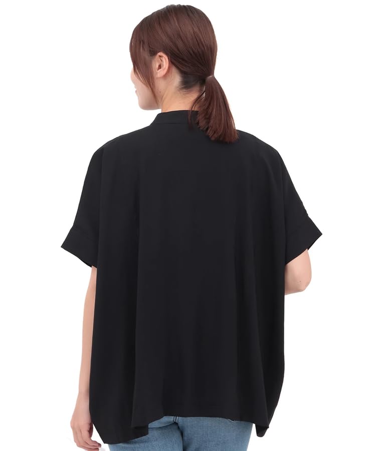 Titicaca Concho Button Simple Short Band Free OSJBD154 Women's Cool-to-the-Touch Shirt, Design, Sleeve, Collar, Size, Black,