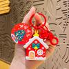 Santa Claus Cute Keychain Festive Silicone Accessory Ideal For Parties Christmas