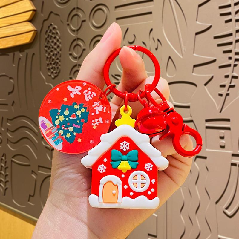 Santa Claus Cute Keychain Festive Silicone Accessory Ideal For Parties Christmas