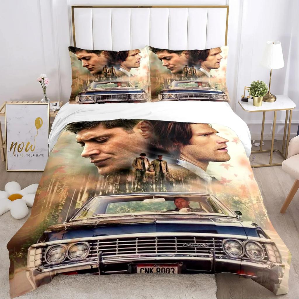 Nadpřirozená povlečení Twin Queen King Plná velikost Jednolůžko Dvojlůžko Povlak na peřinu Povlak na polštář Postel Kluci Dívky Dospělí