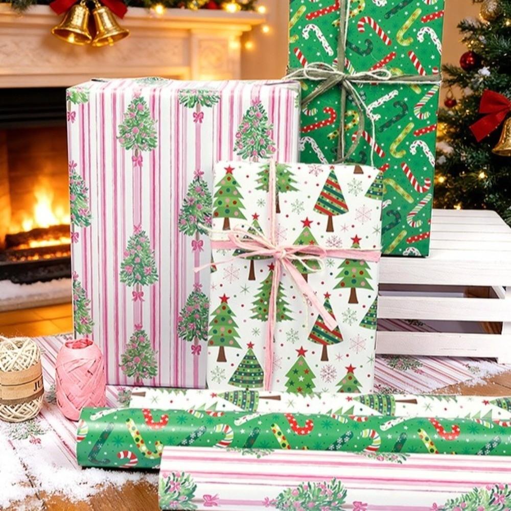 Roll Christmas Wrapping Paper for Holiday Gifts Christmas Wrapping Paper Festive Party Supplies