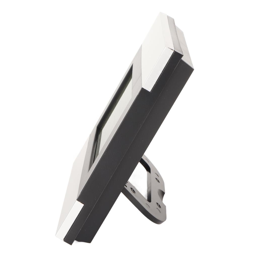 Digital Weather Clock Temperature and Humidity Display Aluminum  Digital Alarm Clock for Deskto